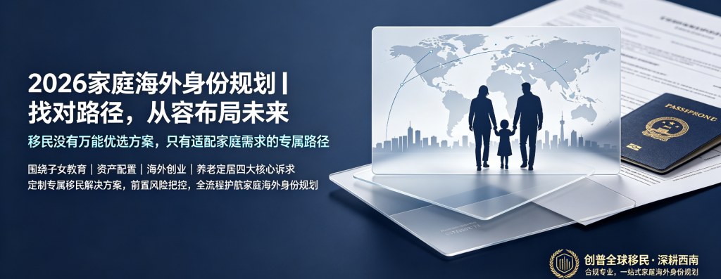 2026 年移民推荐：家庭海外身份规划路径与实操建议